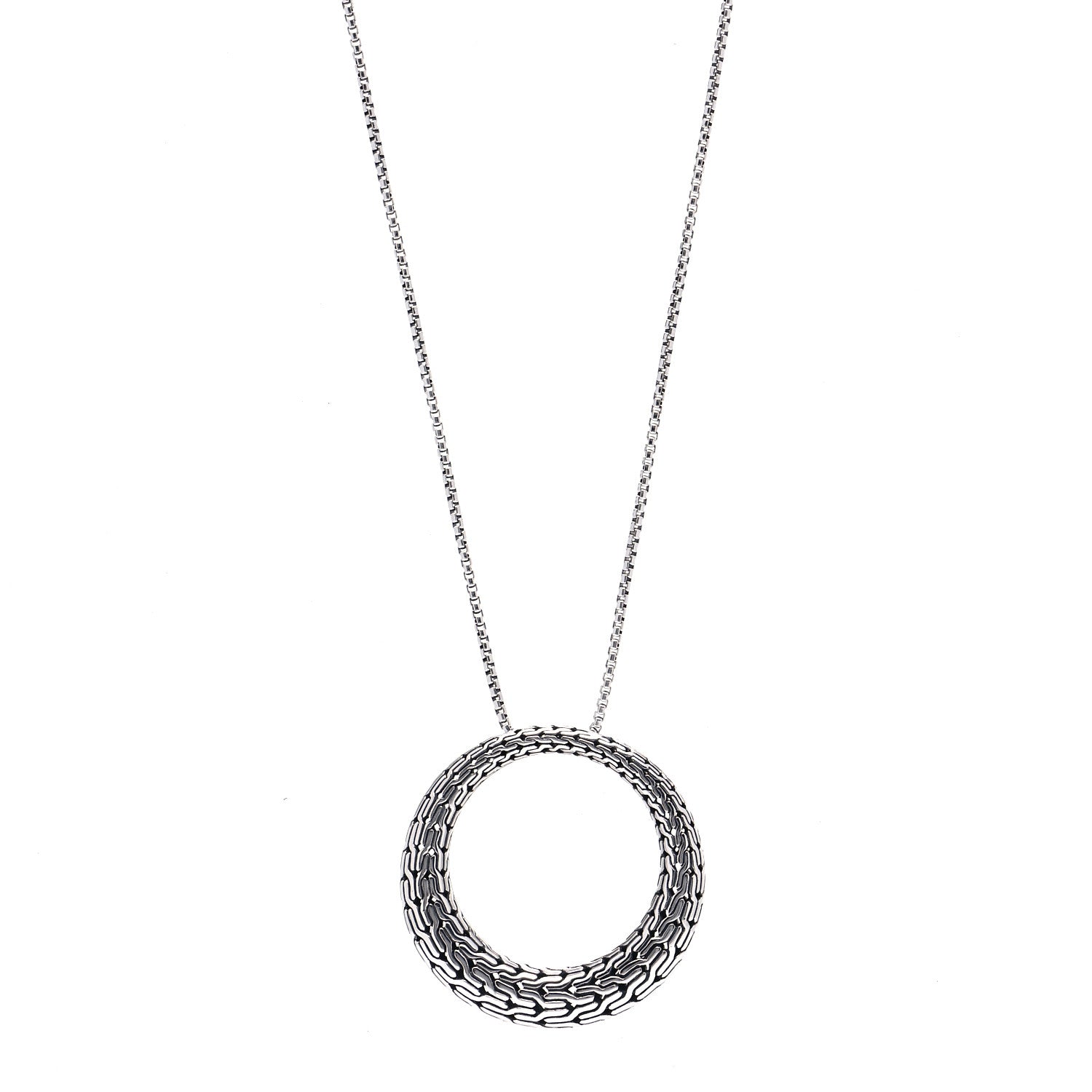 John Hardy Sterling Silver Classic Chain Graduated Pendant Necklace 1 of 3