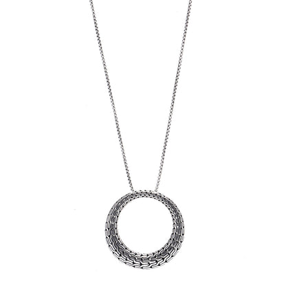 John Hardy Sterling Silver Classic Chain Graduated Pendant Necklace 1 of 3