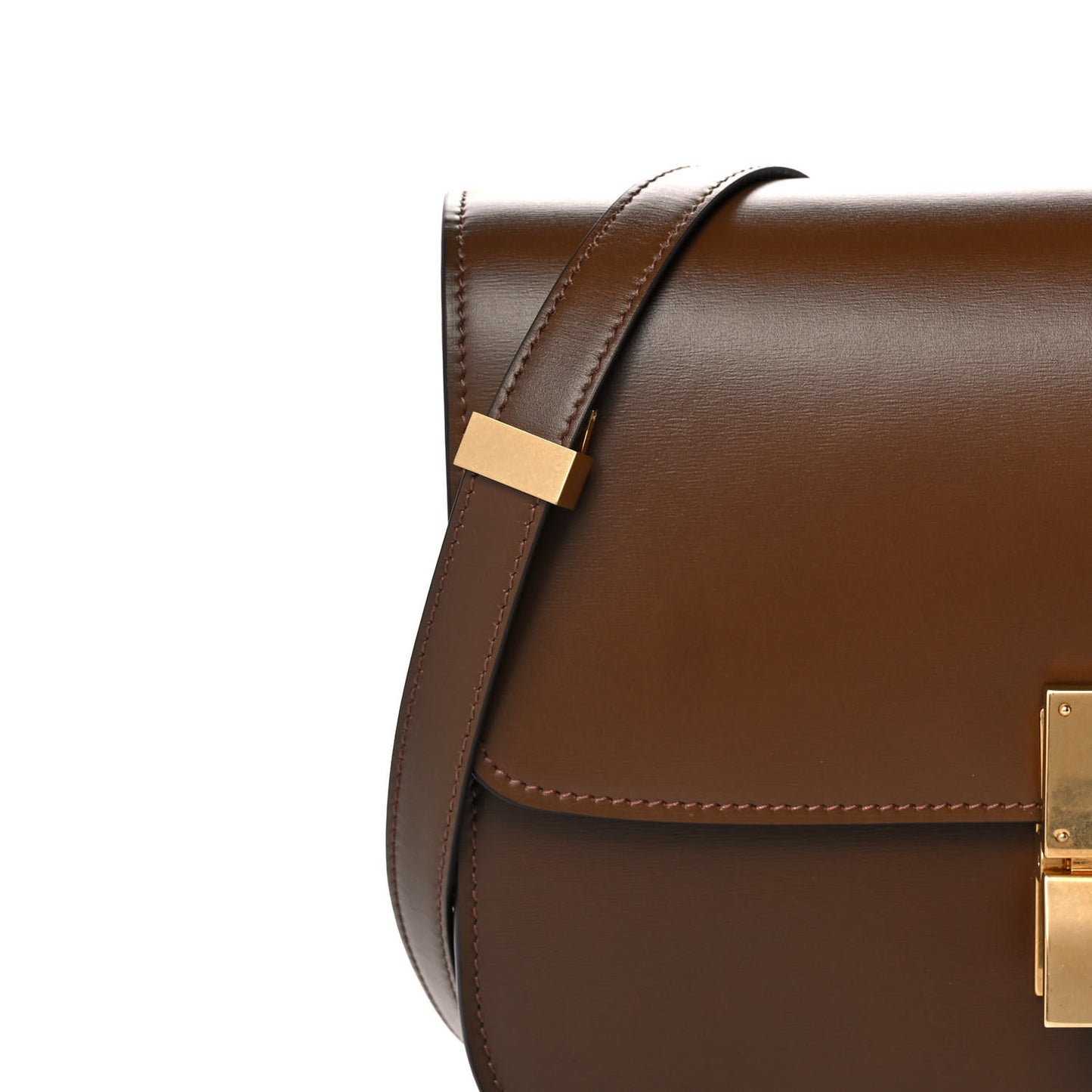 Box Calfskin Medium Classic Box Flap Bag Camel