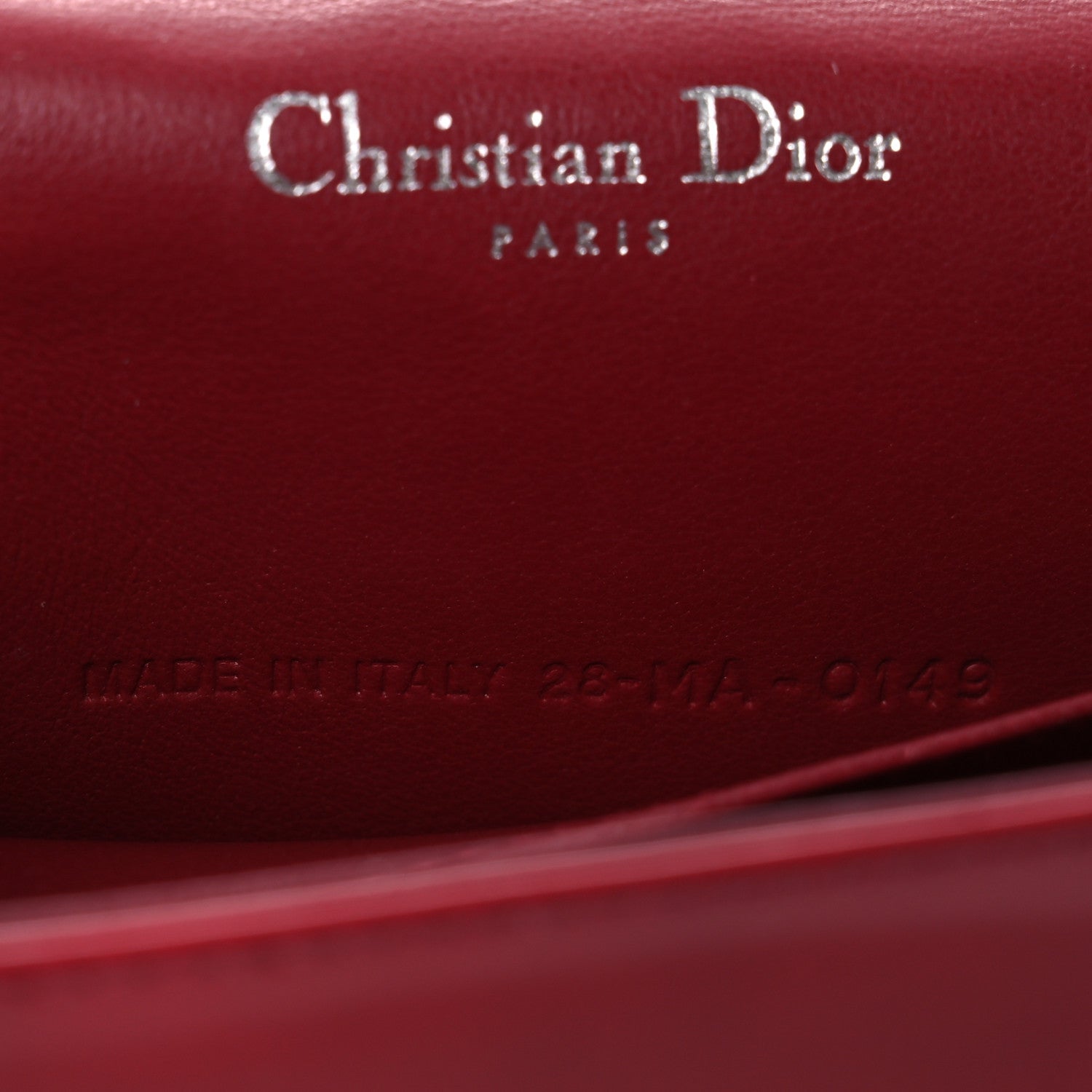 Christian Dior Patent Cannage Lady Dior Clutch Red 8 of 15