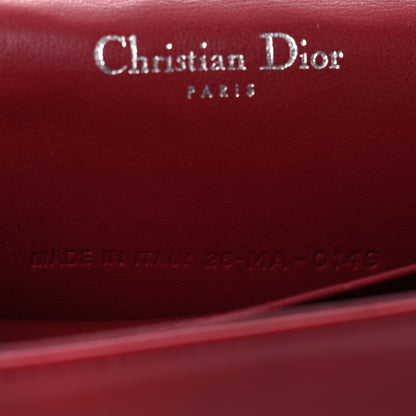 Christian Dior Patent Cannage Lady Dior Clutch Red 8 of 15