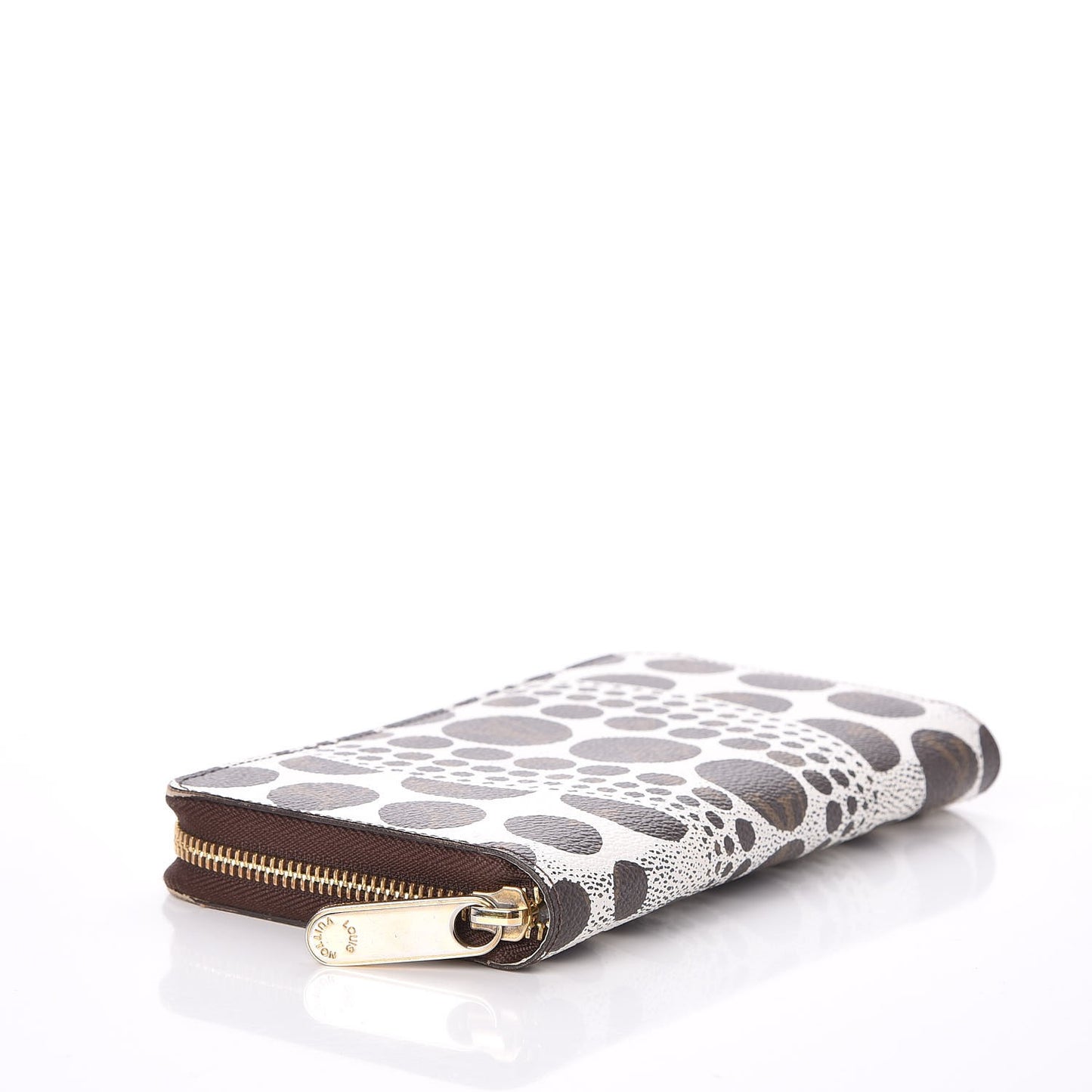 Monogram Kusama Pumpkin Dots Zippy Wallet White