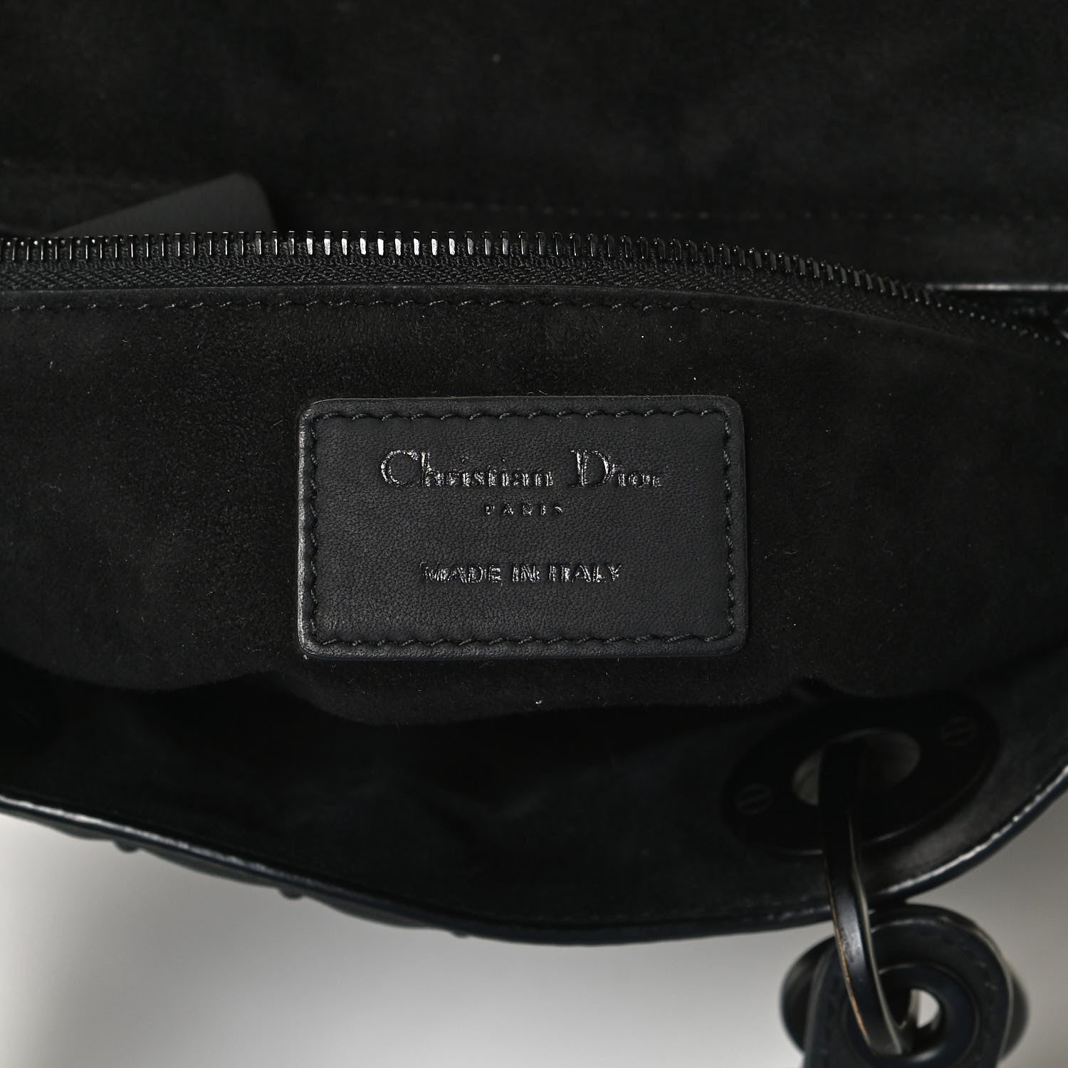 Christian Dior UItra Matte Calfskin Cannage Studded Medium Supple Lady Dior Black 15 of 16
