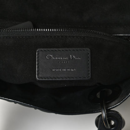 Christian Dior UItra Matte Calfskin Cannage Studded Medium Supple Lady Dior Black 15 of 16