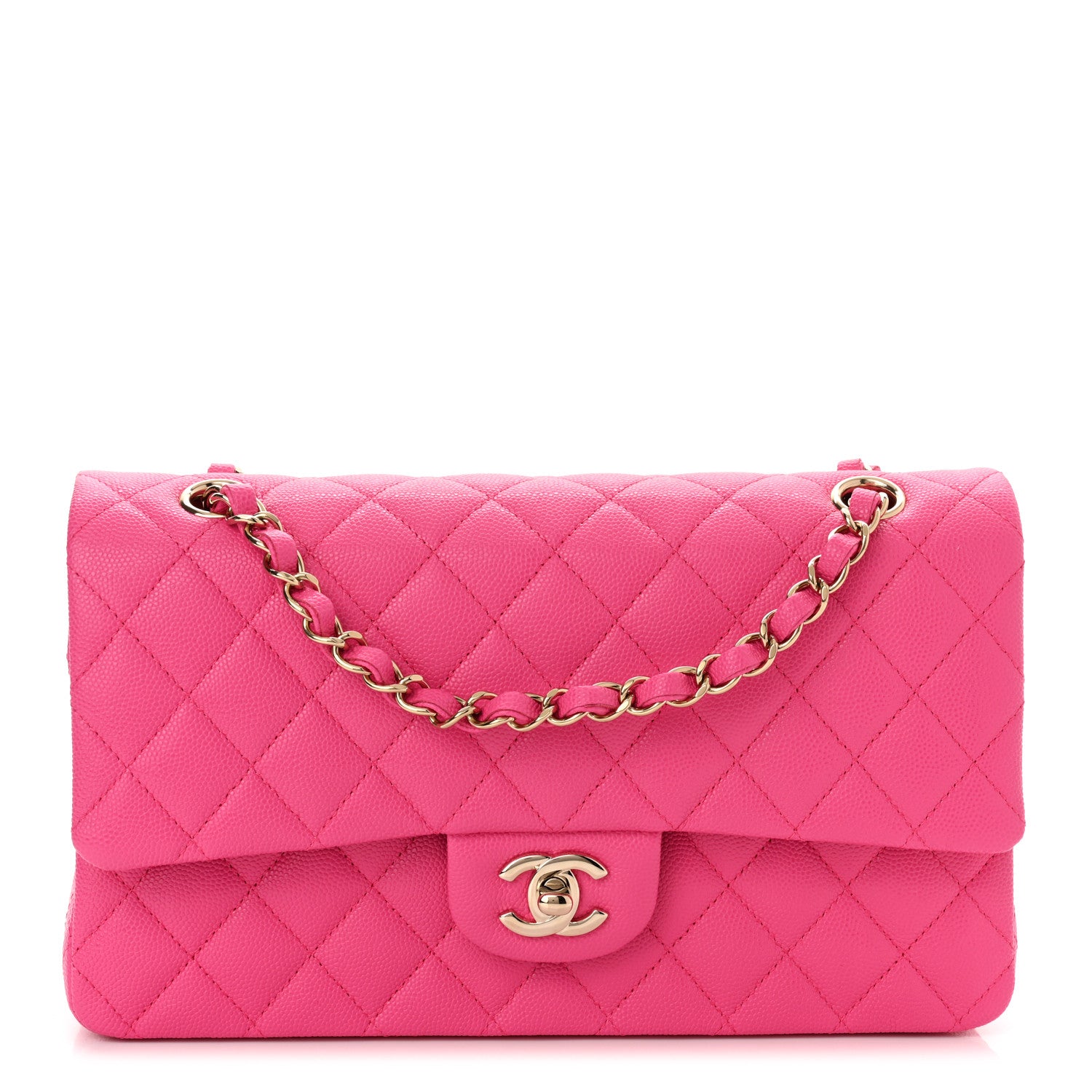 product image of chanel pink double flap FASHIONPHILE