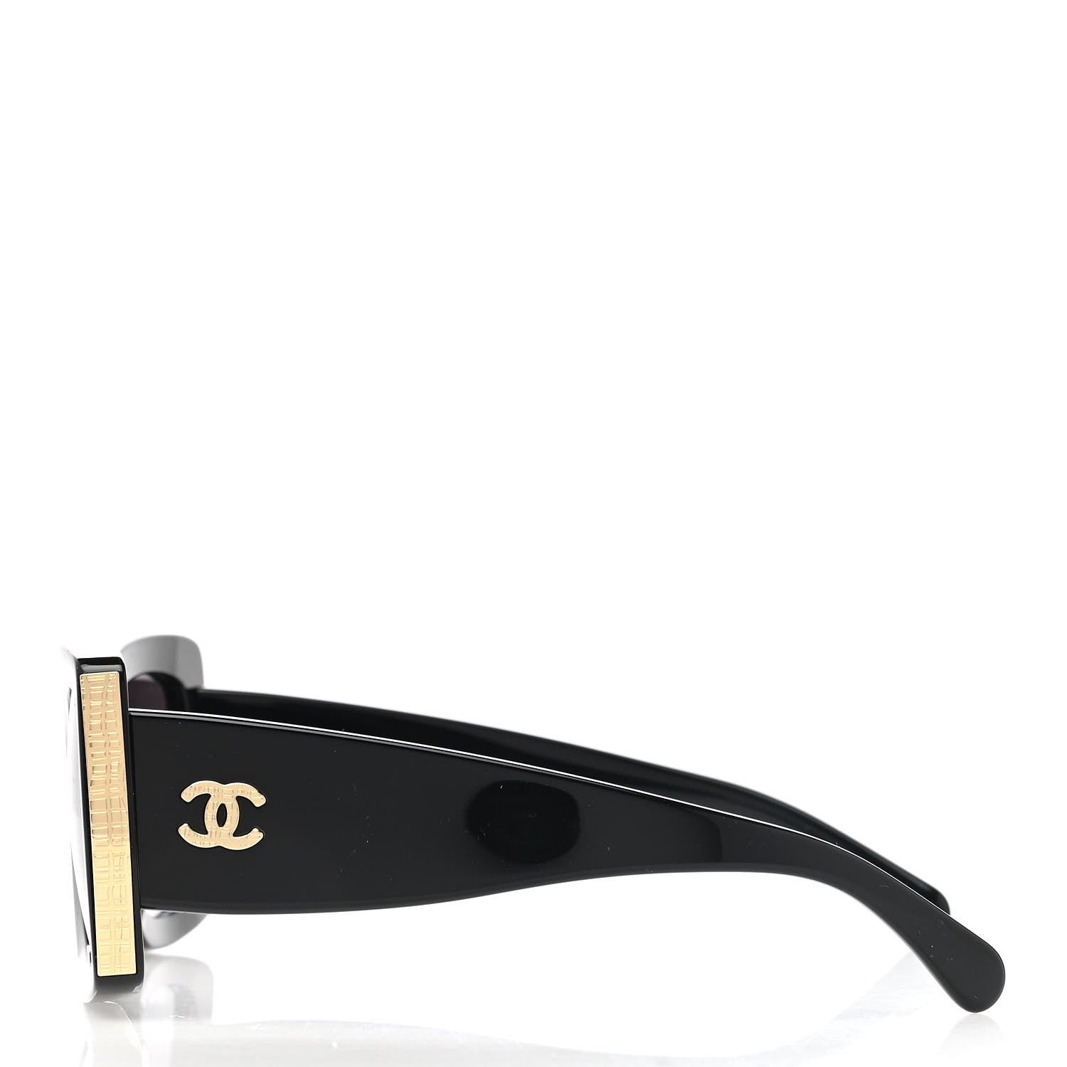 Chanel Acetate Rectangle Sunglasses 5435 Black 3 of 8