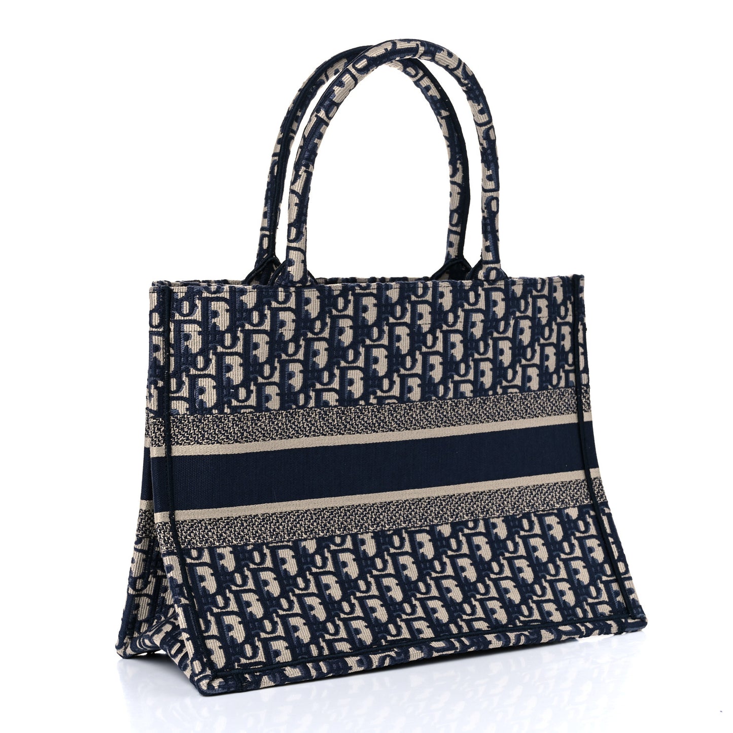 Oblique Medium Book Tote Blue Multicolor