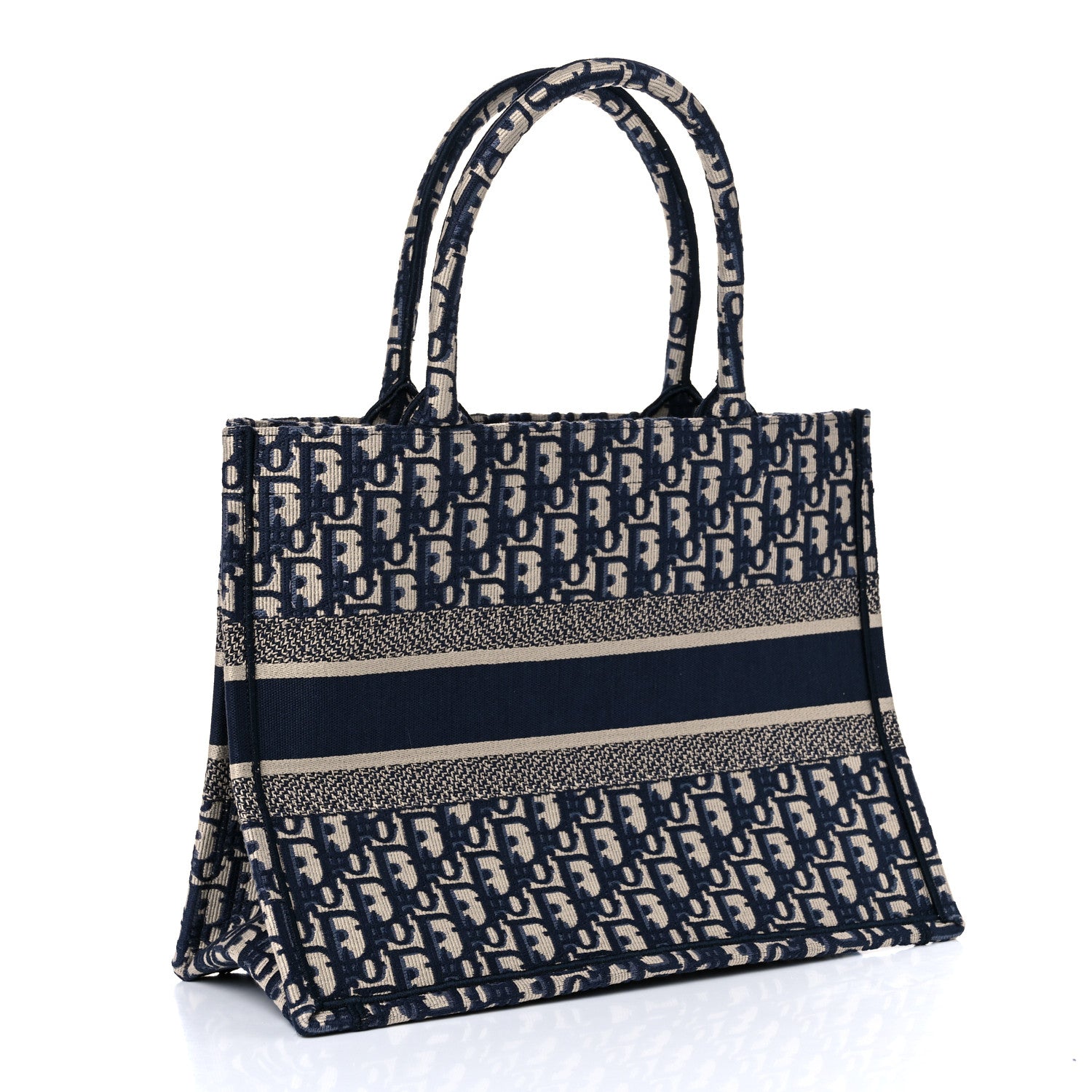 Christian Dior Oblique Medium Book Tote Blue Multicolor 3 of 9