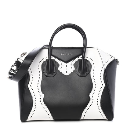 Givenchy Calfskin Brogue Medium Antigona Black White 1 of 9