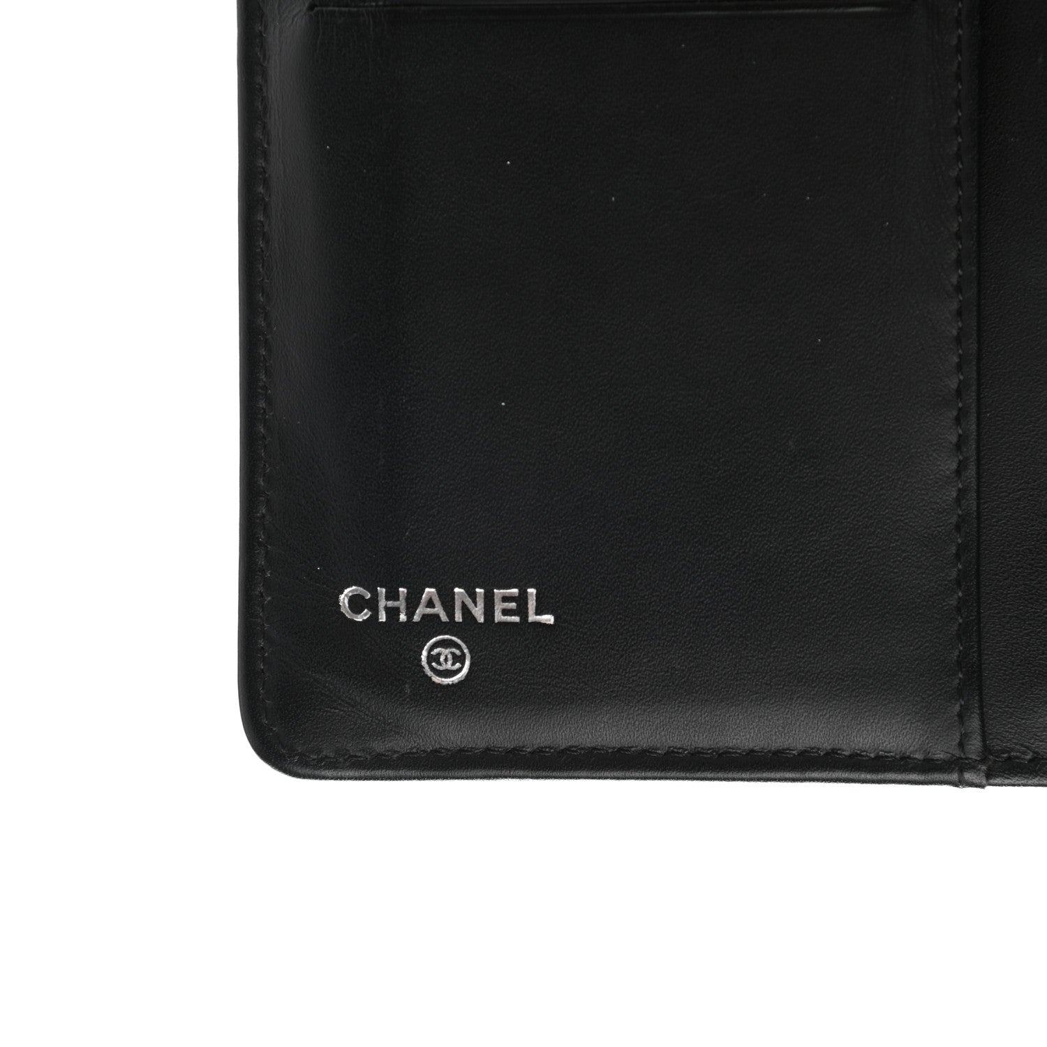 Chanel Glittered Calfskin Quilted Yen Wallet Black 6 of 10