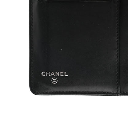 Chanel Glittered Calfskin Quilted Yen Wallet Black 6 of 10