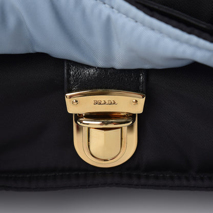 Prada Tessuto Nylon Etiquette Flap Black Soleil 12 of 12