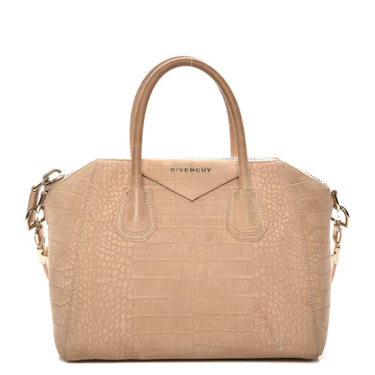 Givenchy Nubuck Crocodile Embossed Small Antigona Beige 1 of 8