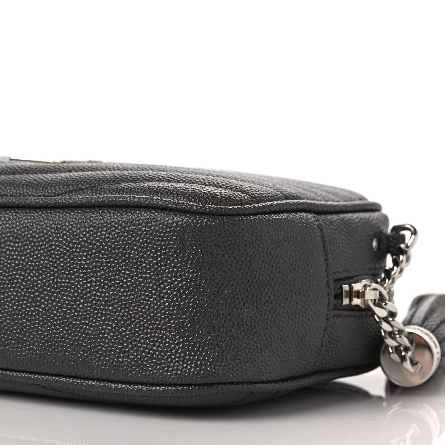 Saint Laurent Grain De Poudre Matelasse Monogram Mini Lou Camera Bag Asphalt 9 of 10