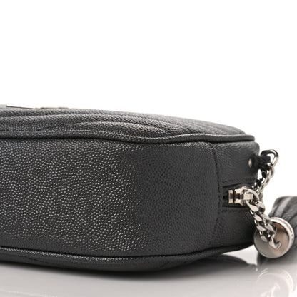 Saint Laurent Grain De Poudre Matelasse Monogram Mini Lou Camera Bag Asphalt 9 of 10