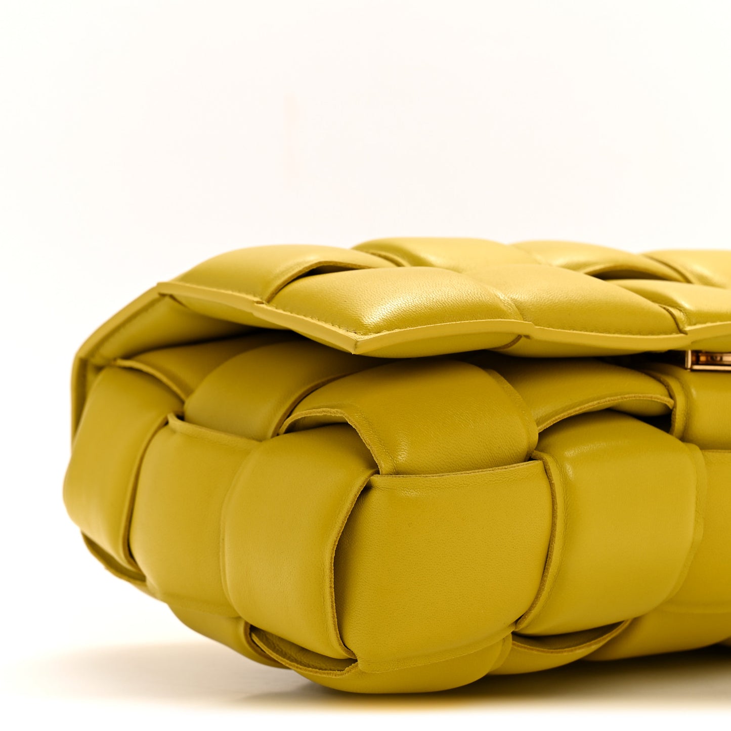 Nappa Maxi Intreccio Padded Cassette Crossbody Bag Kiwi