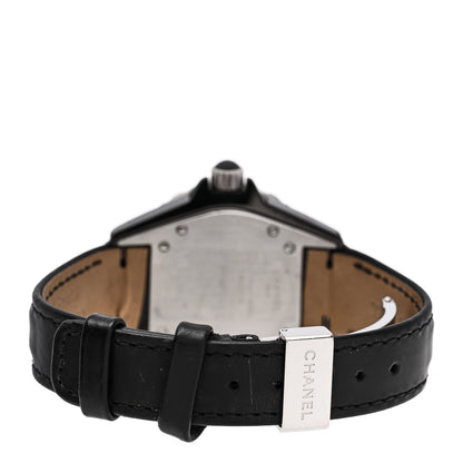 Chanel Stainless Steel Ceramic Calfskin 33mm J12 Quartz Watch Black 3 of 8