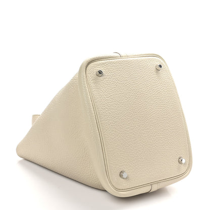 Hermes Taurillon Clemence Picotin Lock 22 MM Beton 4 of 12