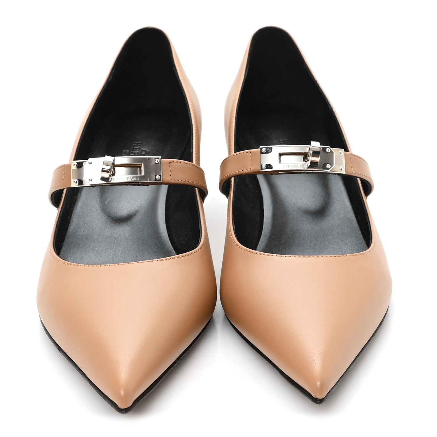 Hermes Calfskin Kiara 40 Pumps 38 Naturel Clair 3 of 10