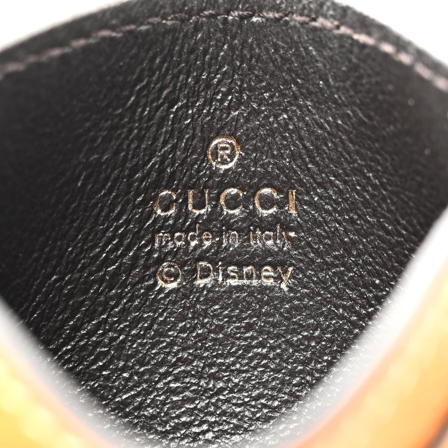 Gucci X DISNEY Mini Vintage GG Supreme Monogram Mickey Mouse Card Holder Beige Vintage Sun Oil 6 of 7