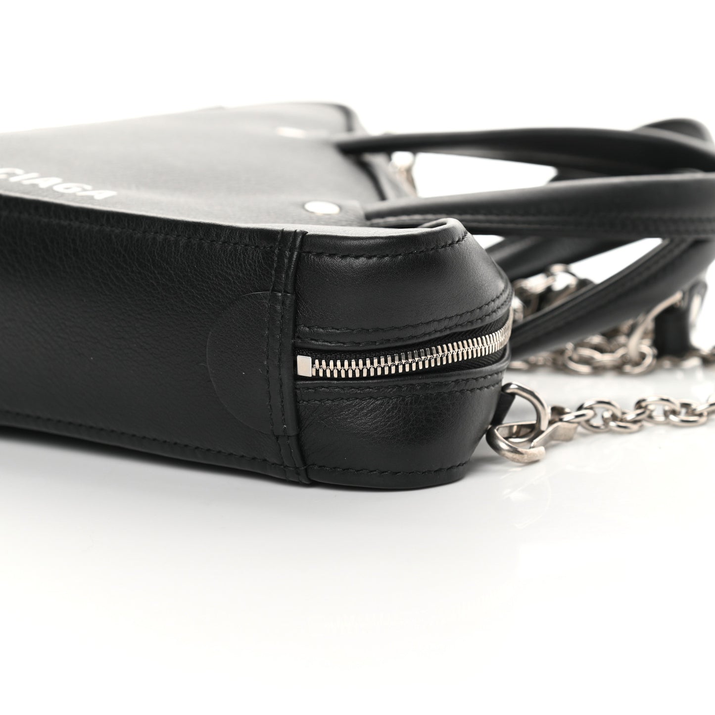 Calfskin XS Triangle Chain Duffle Black