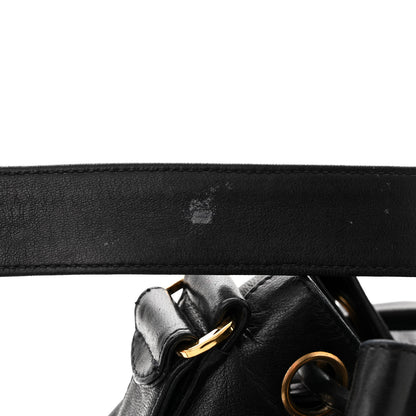 Chanel Lambskin CC Drawstring Bag Black 13 of 14