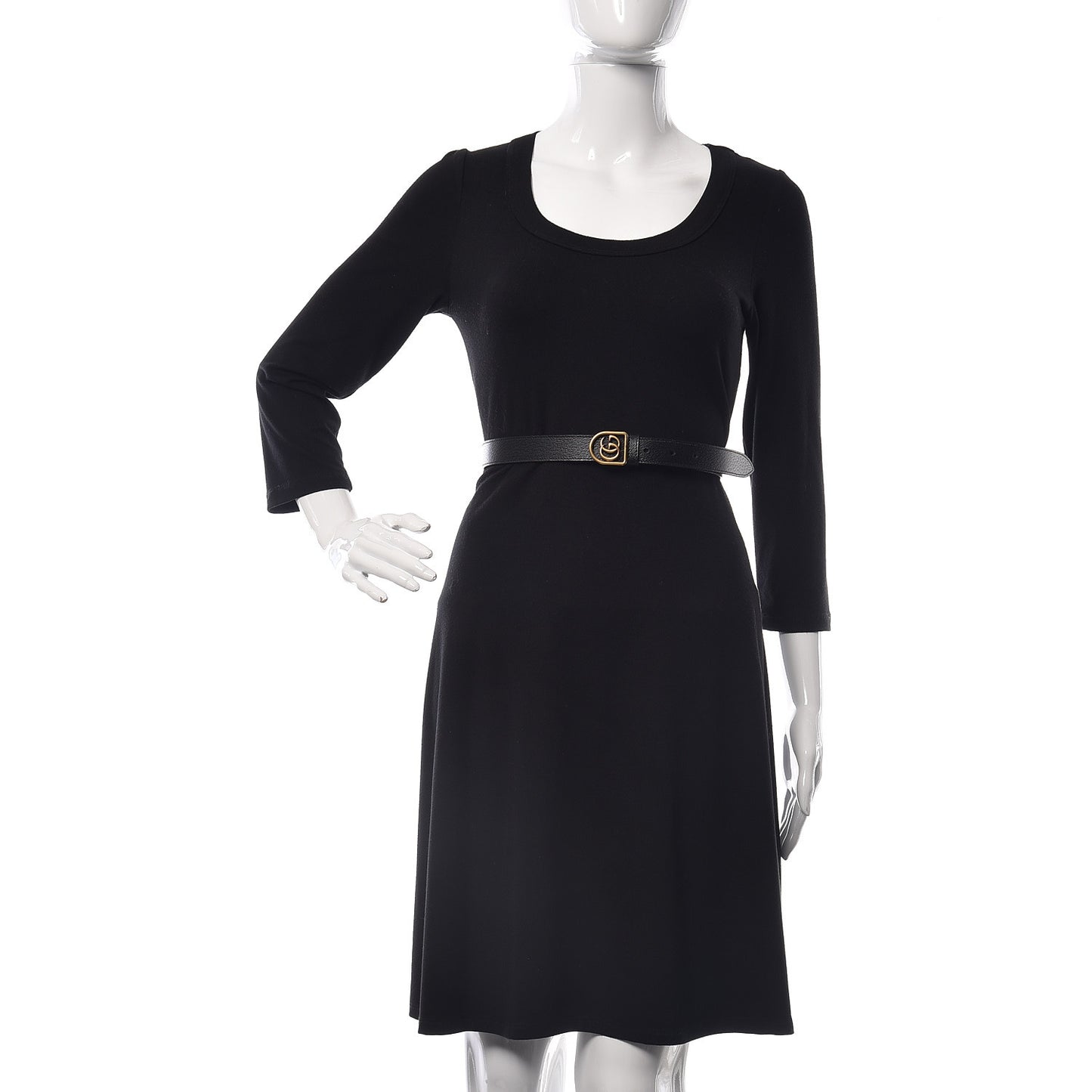 Calfskin Framed Double G Belt 95 38 Black