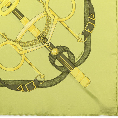 Hermes Silk Eperon D'Or Pocket Square Scarf 3 of 4