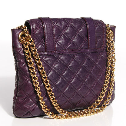 Marc Jacobs Goatskin Quilted Mary Flap Purple 3 of 9