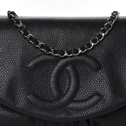 Chanel Caviar Half Moon Wallet On Chain WOC Black 11 of 12