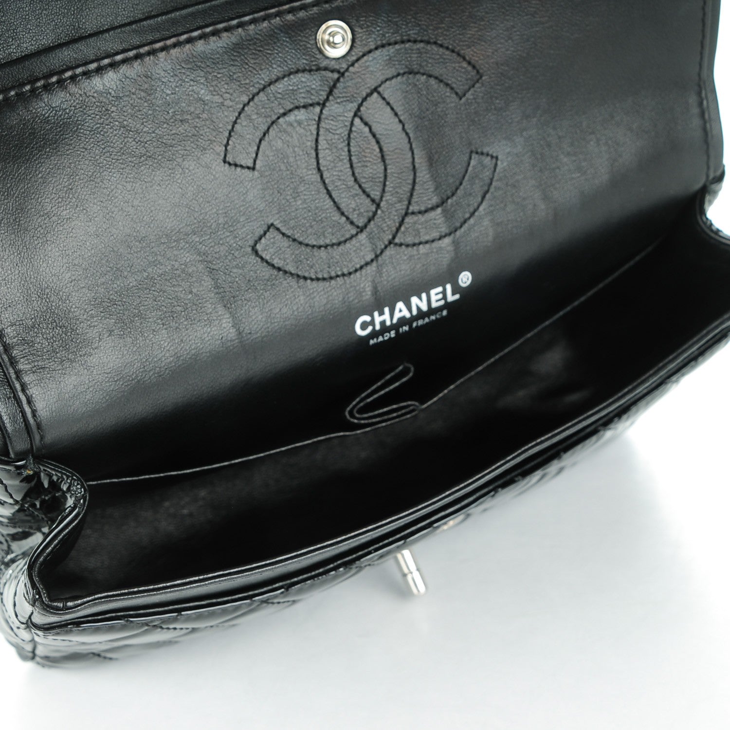 Chanel Patent Quilted Medium Double Flap Black 5 of 8