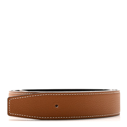 Hermes Box Togo 32mm Belt Strap 115 46 Black Gold 1 of 10