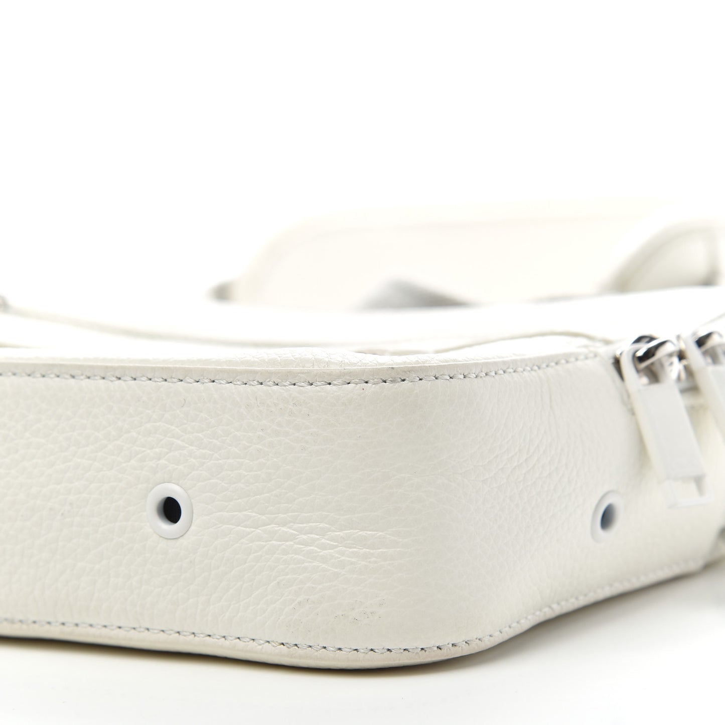 X DANIEL ARSHAM Grained Calfskin Safari Messenger Bag White