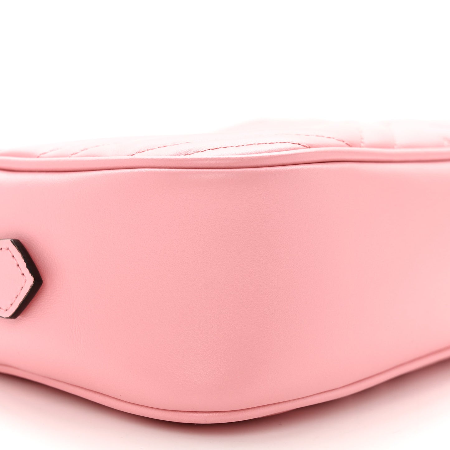 Calfskin Matelasse Small GG Marmont Chain Shoulder Bag Wild Rose