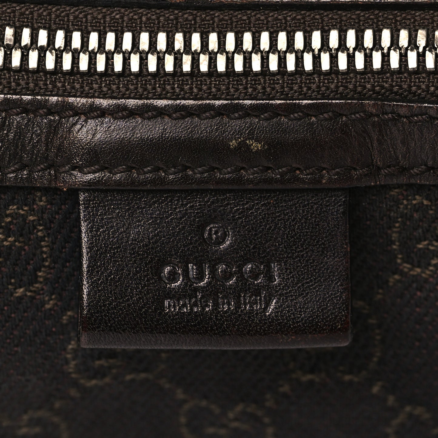 Denim Monogram Shoulder Bag Brown