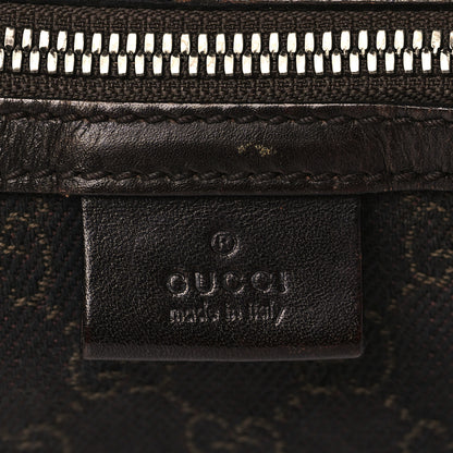Gucci Denim Monogram Shoulder Bag Brown 5 of 12