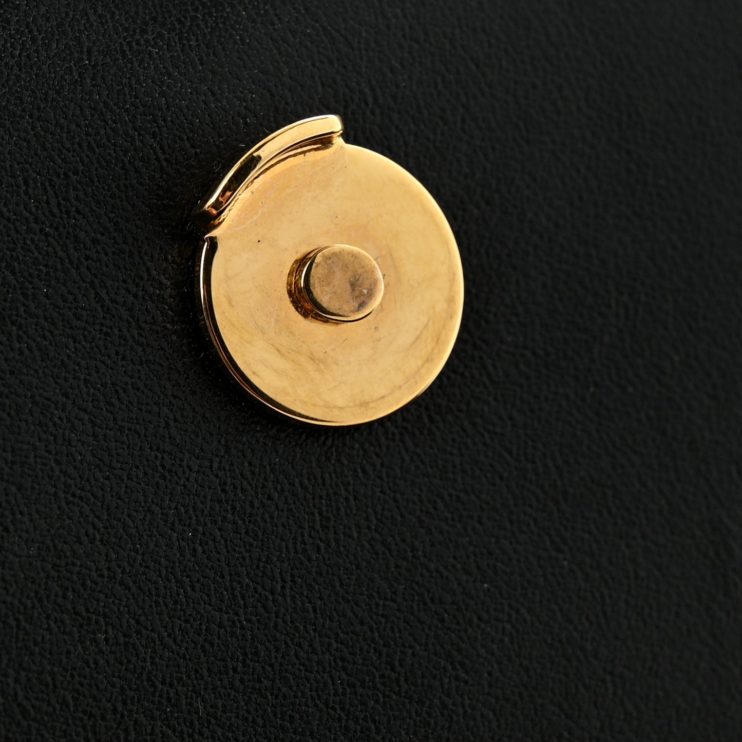 Embossed Monogram Chain Wallet Black