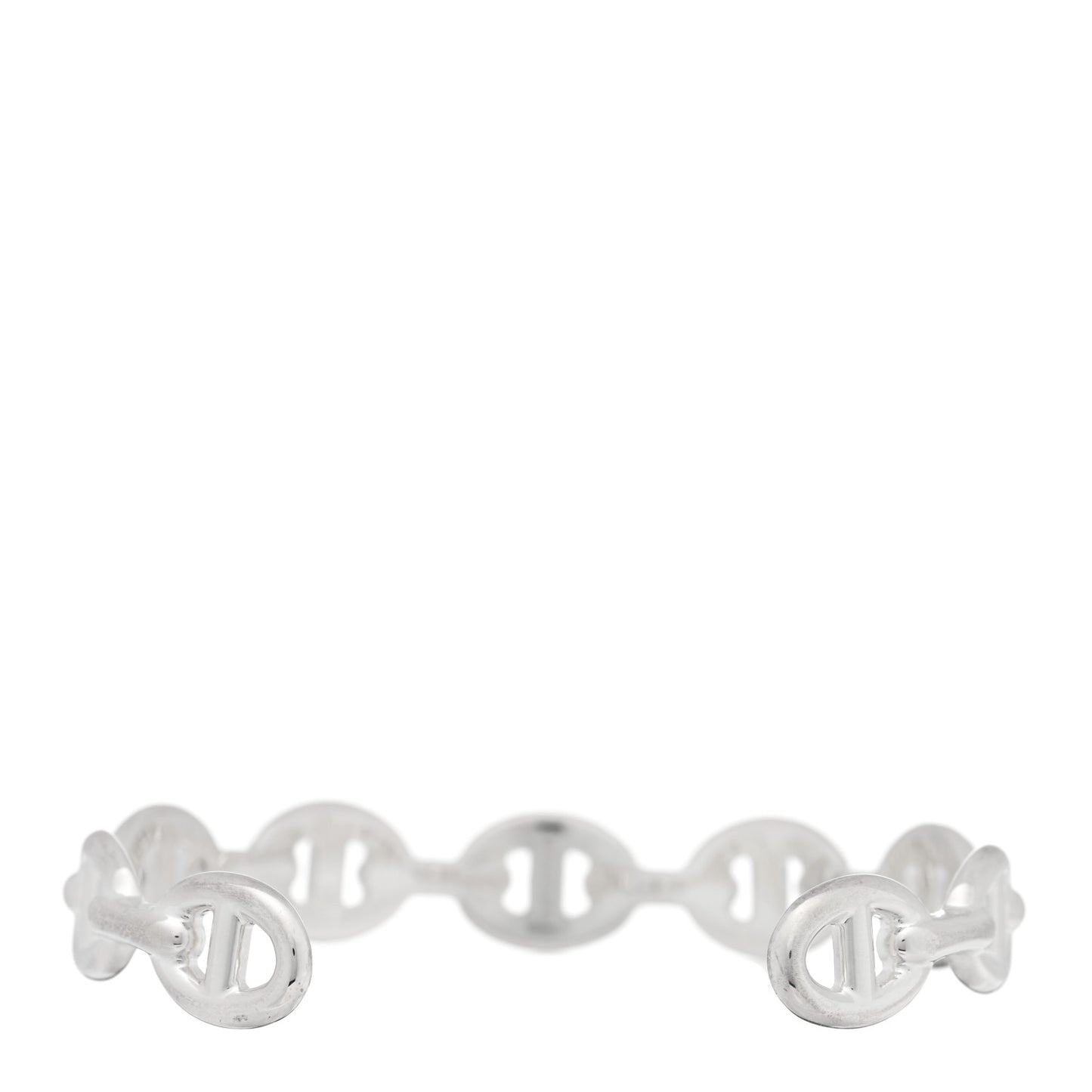 Sterling Silver MM Chaine d'Ancre Enchainee Cuff Bracelet ST