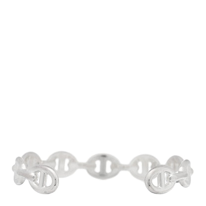 Hermes Sterling Silver MM Chaine d'Ancre Enchainee Cuff Bracelet ST 2 of 4