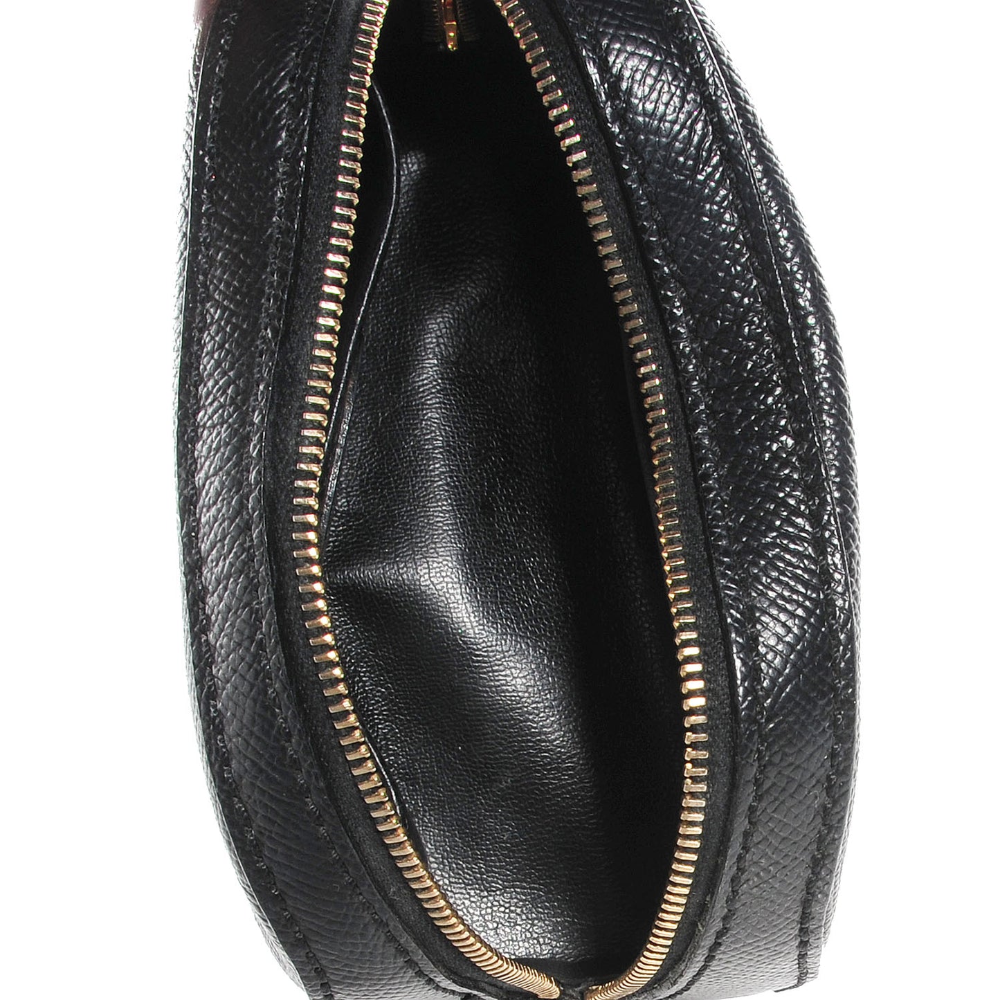 Grained Calfskin Vanity Cosmetic Case Black