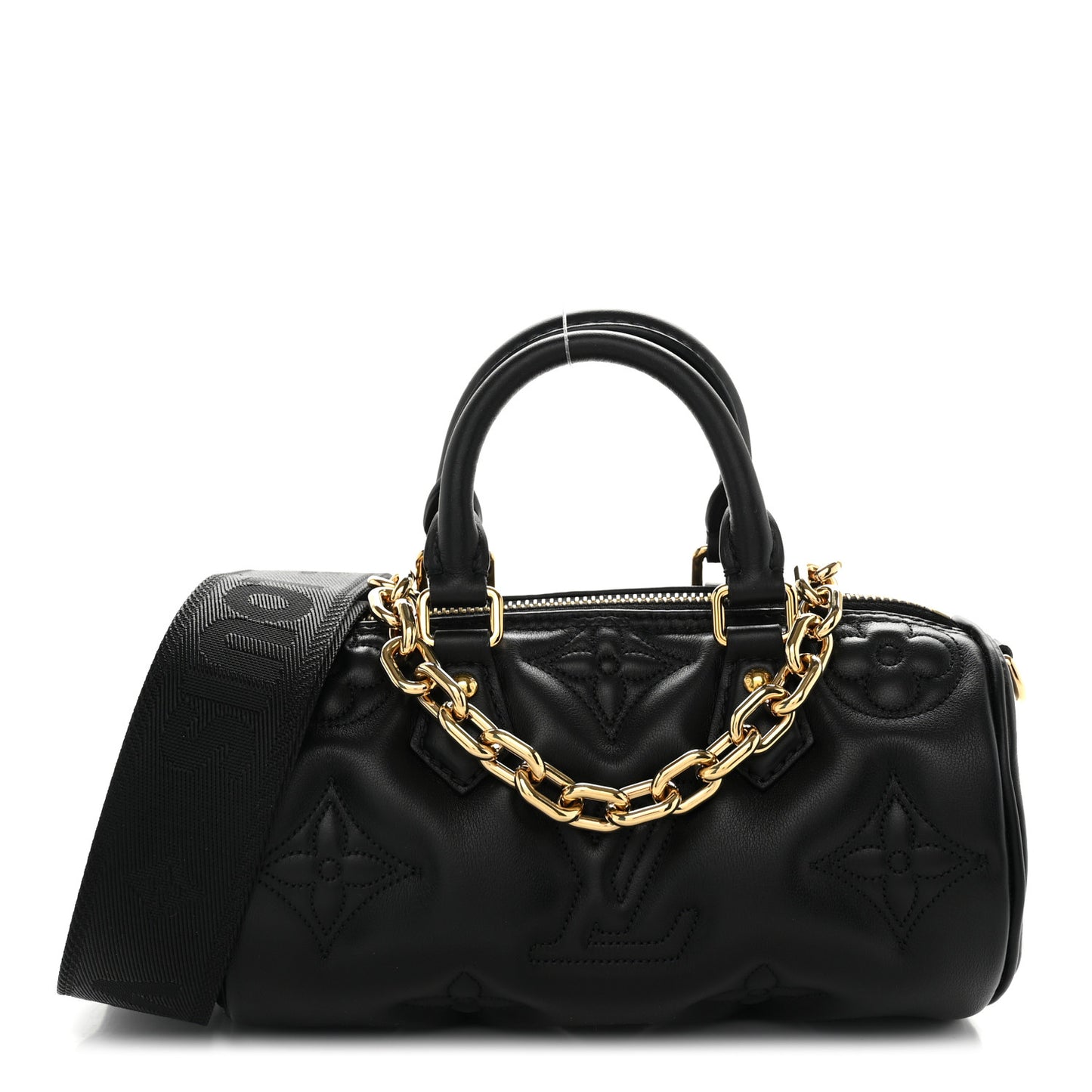 Calfskin Bubblegram Papillon BB Black