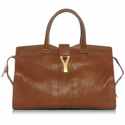 Saint Laurent Leather Medium Cabas Chyc Whiskey 1 of 7