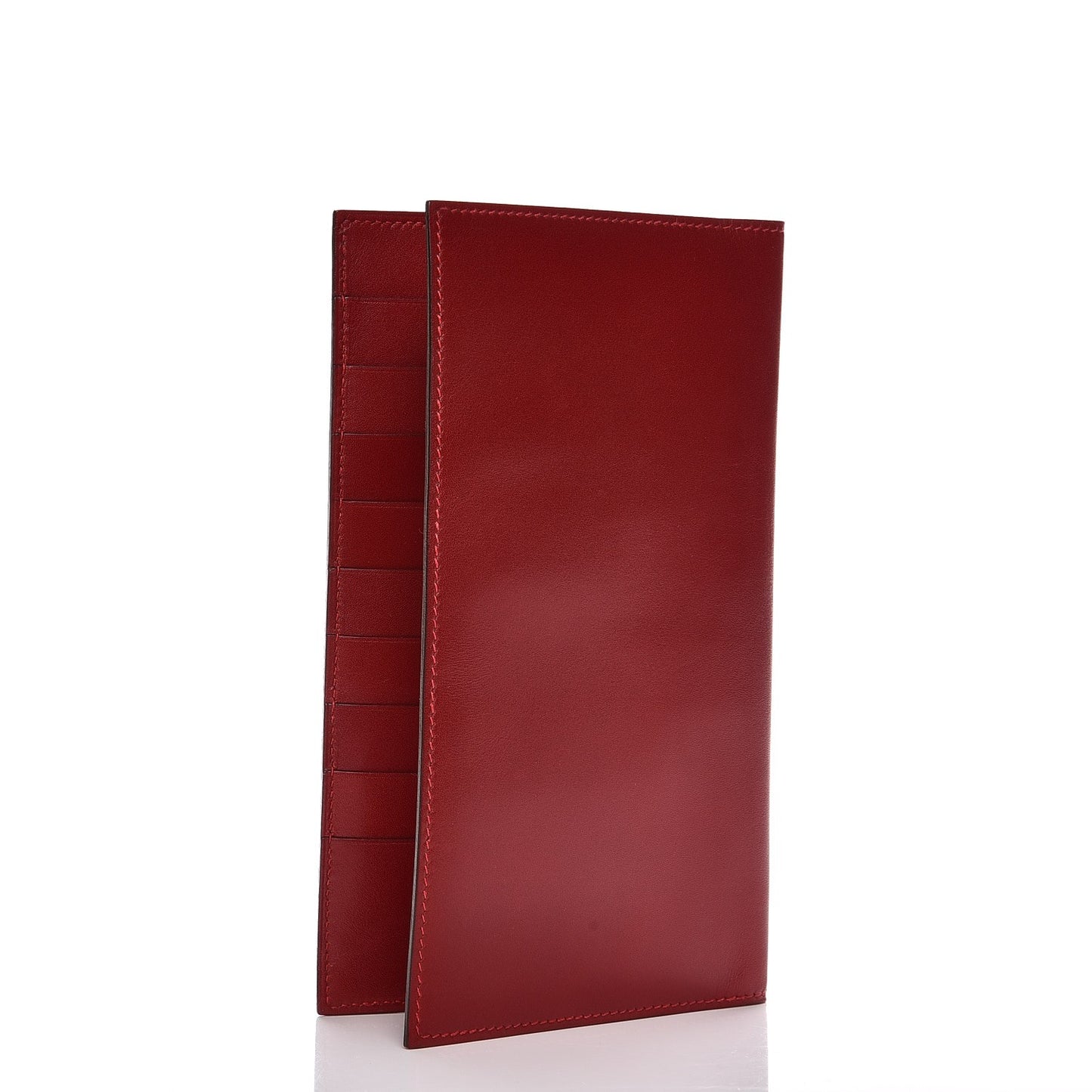 Box MC2 Fleming Checkbook Holder Wallet Rouge H