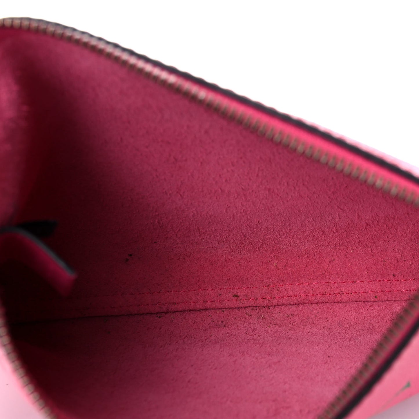 Pebbled Calfskin Medium Logo Portfolio Clutch Box Pink Green