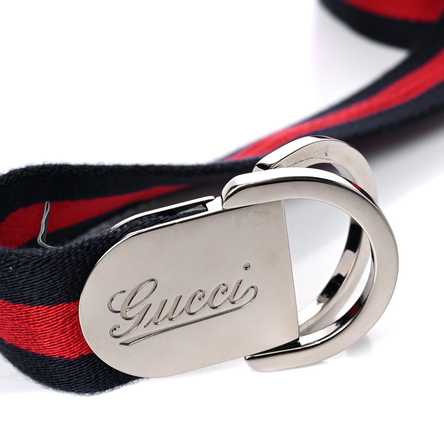 Gucci Nylon Buckle Web Belt 115 46 Red Blue 5 of 5