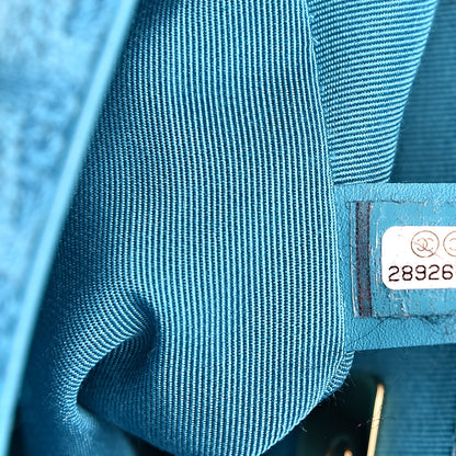 Chanel Tweed Quilted Medium 19 Flap Turquoise 7 of 10