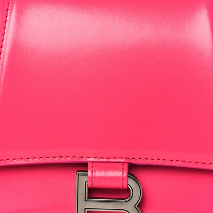 Balenciaga Shiny Box Calfskin Small Hourglass Top Handle Bag Acid Fuchsia 7 of 9