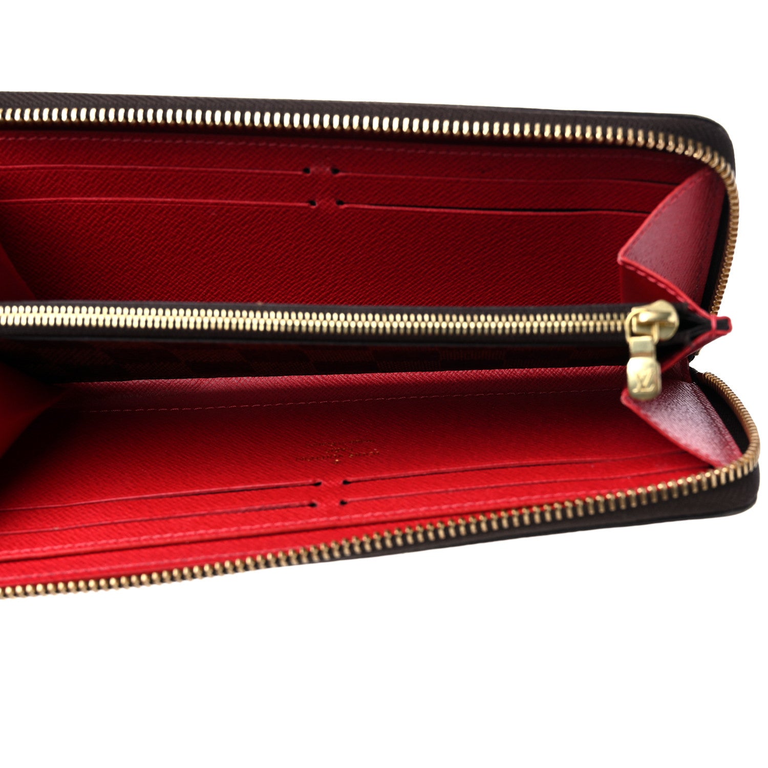 Louis Vuitton Damier Ebene Clemence Wallet Cherry 5 of 11