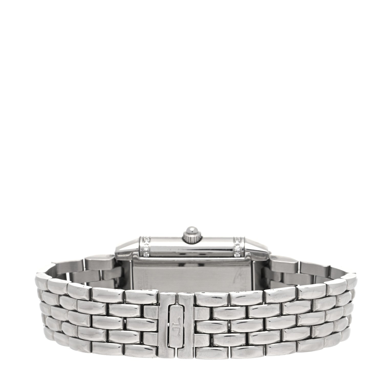 Jaeger-LeCoultre Stainless Steel Diamond Mother of Pearl 20mm Reverso Classic Duetto Manual Winding Watch 266.882.443 4 of 7