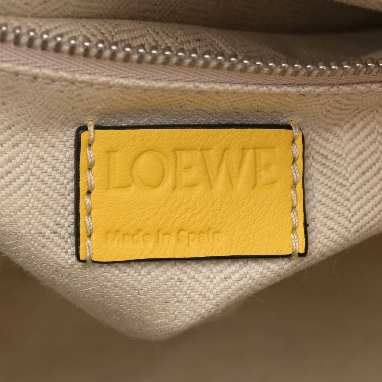 Loewe Calfskin Large Elephant Crossbody Bag Yellow 6 of 9